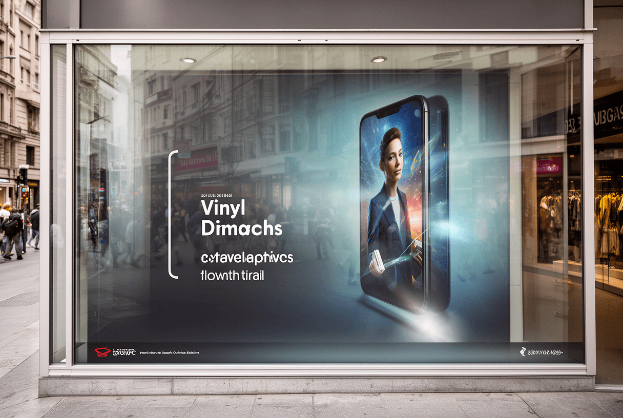 Adhésif vitrine grand format couvrant toute la surface